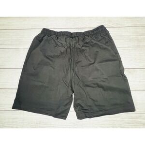 NWOT Cozee Corner Men's Black Cotton Shorts Size Medium Elastic Waist Pockets